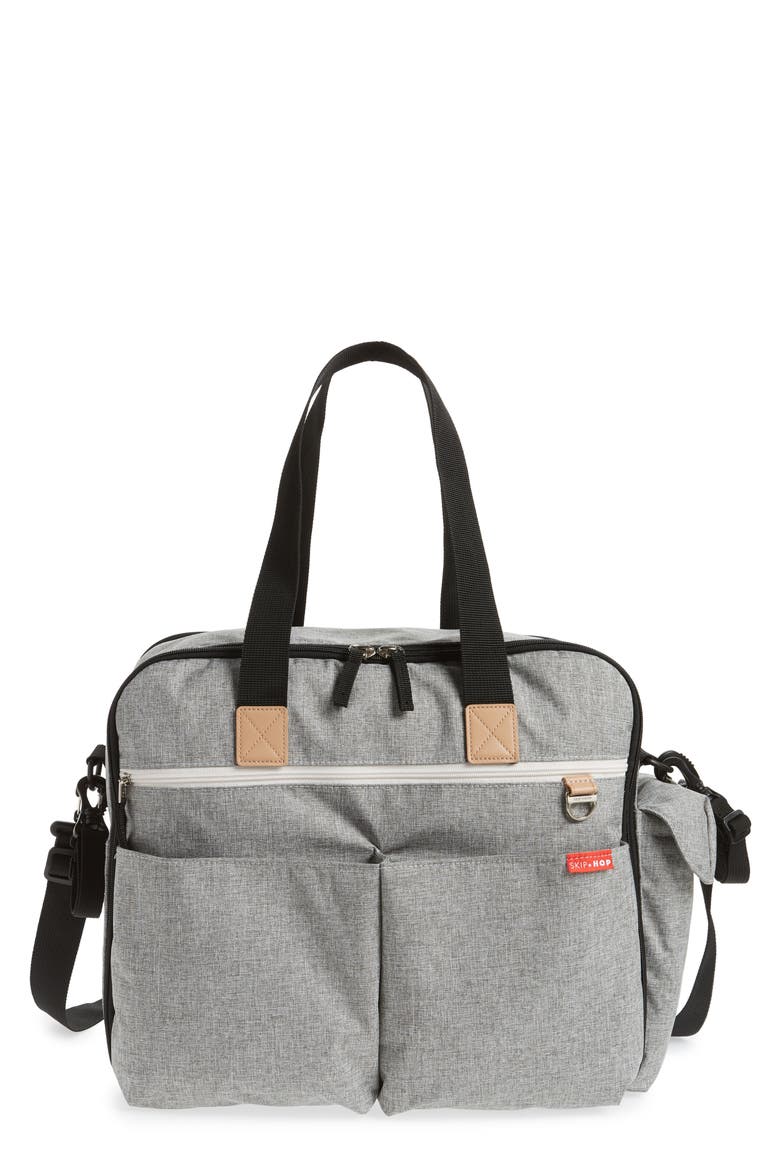 Duo Weekend Diaper Bag, Main, color, GREY