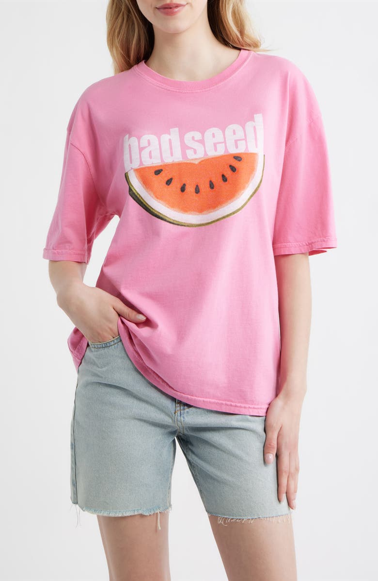 Junk Food Bad Seed Cotton Graphic T-Shirt, Main, color, Pink Carnation