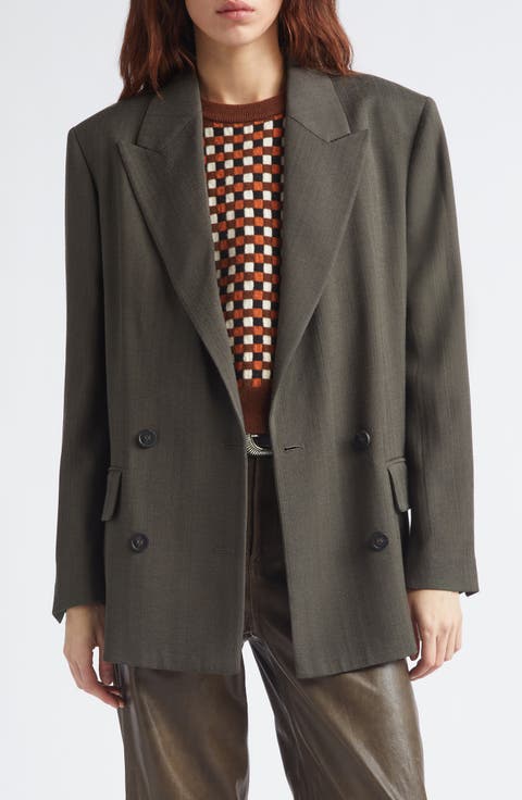 Journey Double Breasted Pinstripe Blazer