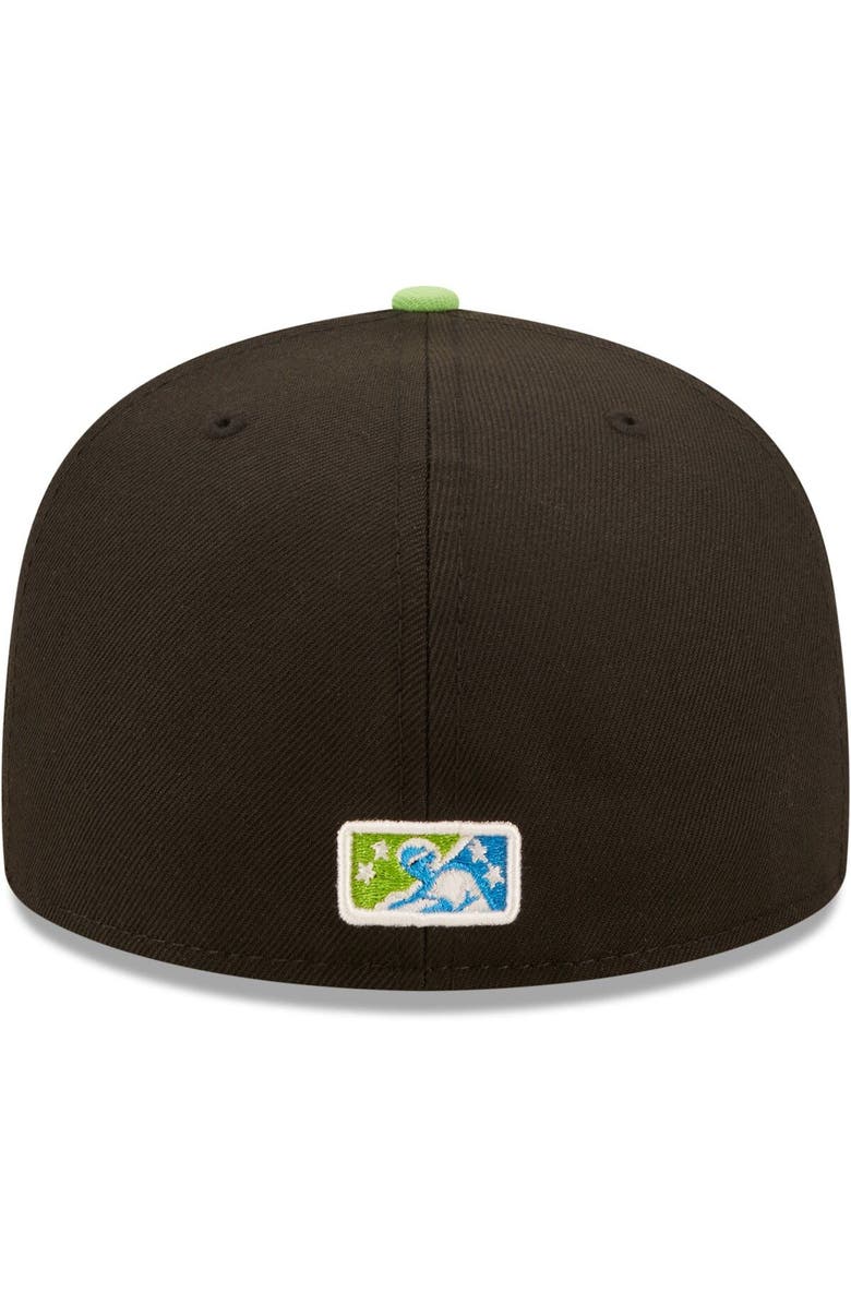 New Era Men's New Era Black/Green Ardillas Voladoras de Richmond Copa De La Diversion 59FIFTY Fitted Hat, Alternate, color, 