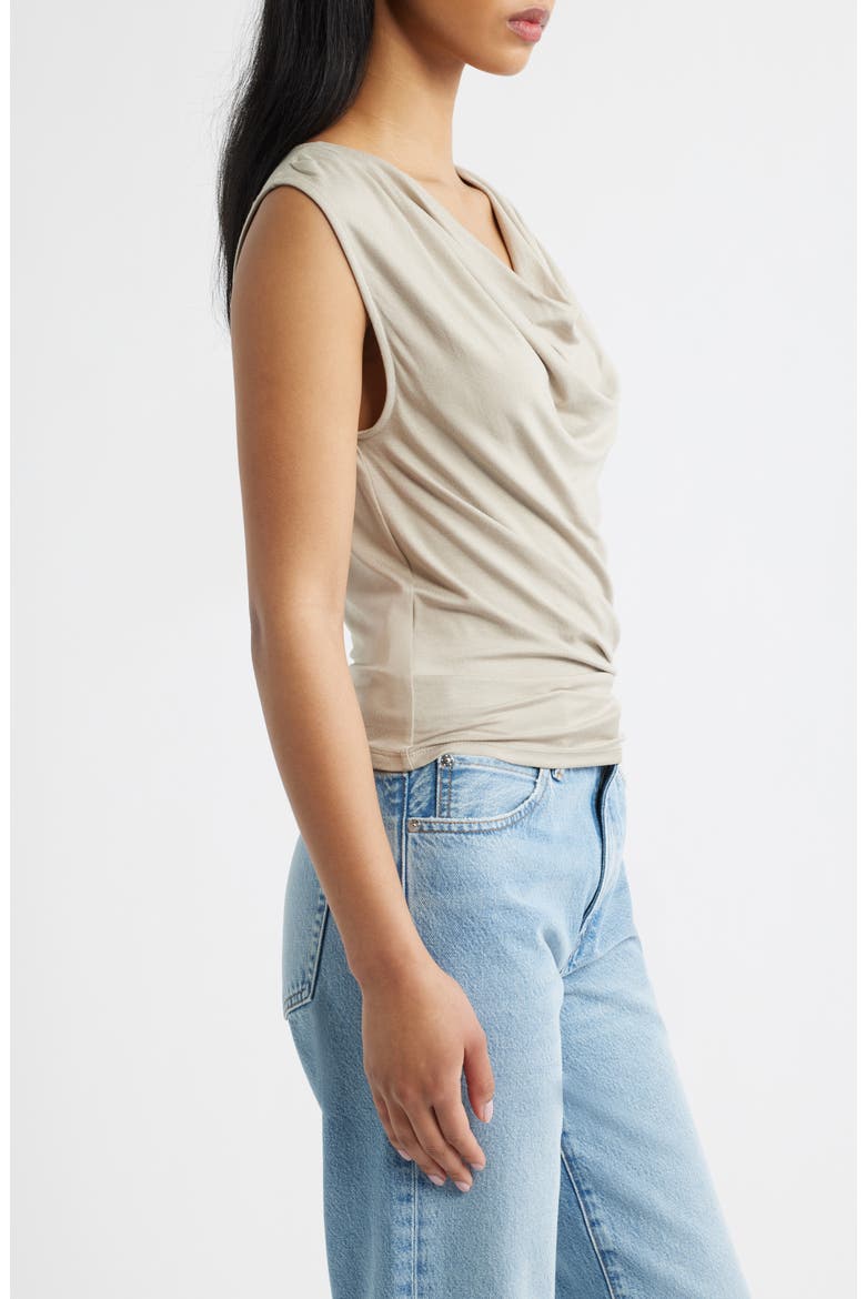 Camiseta Cowl Neck T-Shirt, Alternate, color, LIGHT/ PASTEL