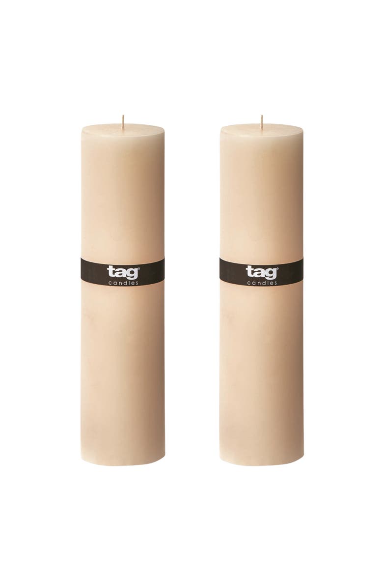 Ivory Pillar Candle Unscented Drip-Free Long Burning 175H, Main, color, Beige