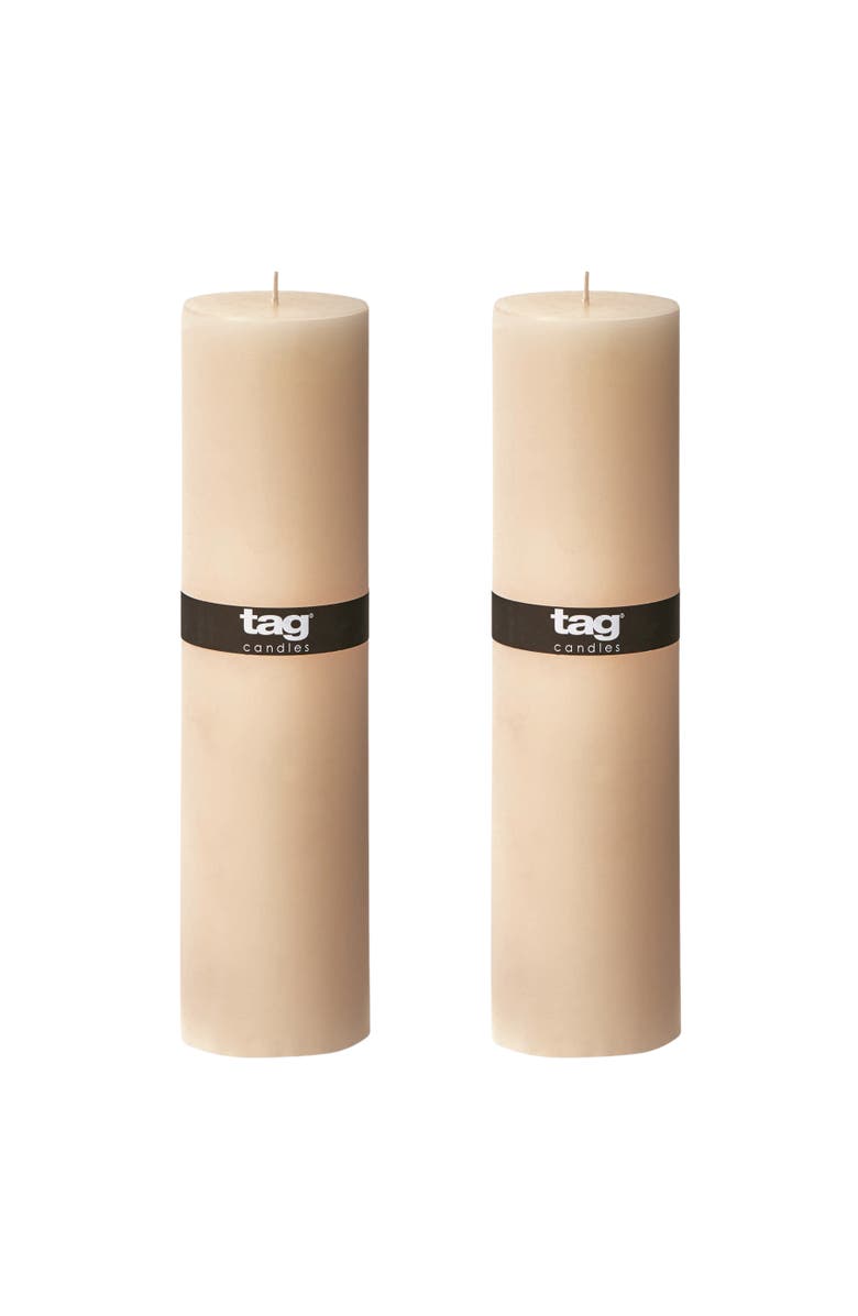 tag Ivory Pillar Candle Unscented Drip-Free Long Burning 175H, Main, color, Beige