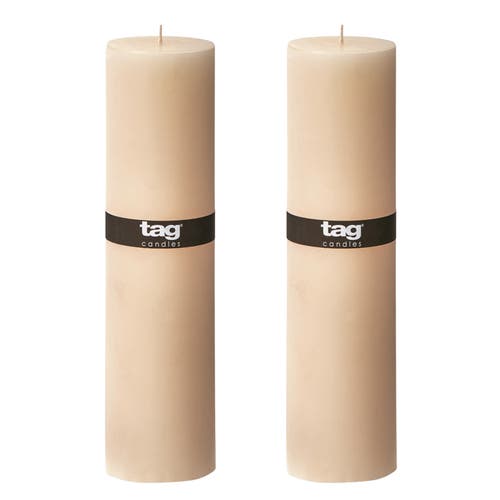 Tag Ivory Pillar Candle Unscented Drip-free Long Burning 175h In White