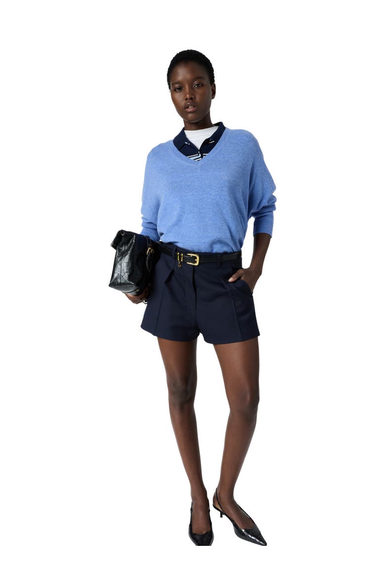Lenae V-Neck Loose Fit Jumper, Alternate, color, Periwinkle