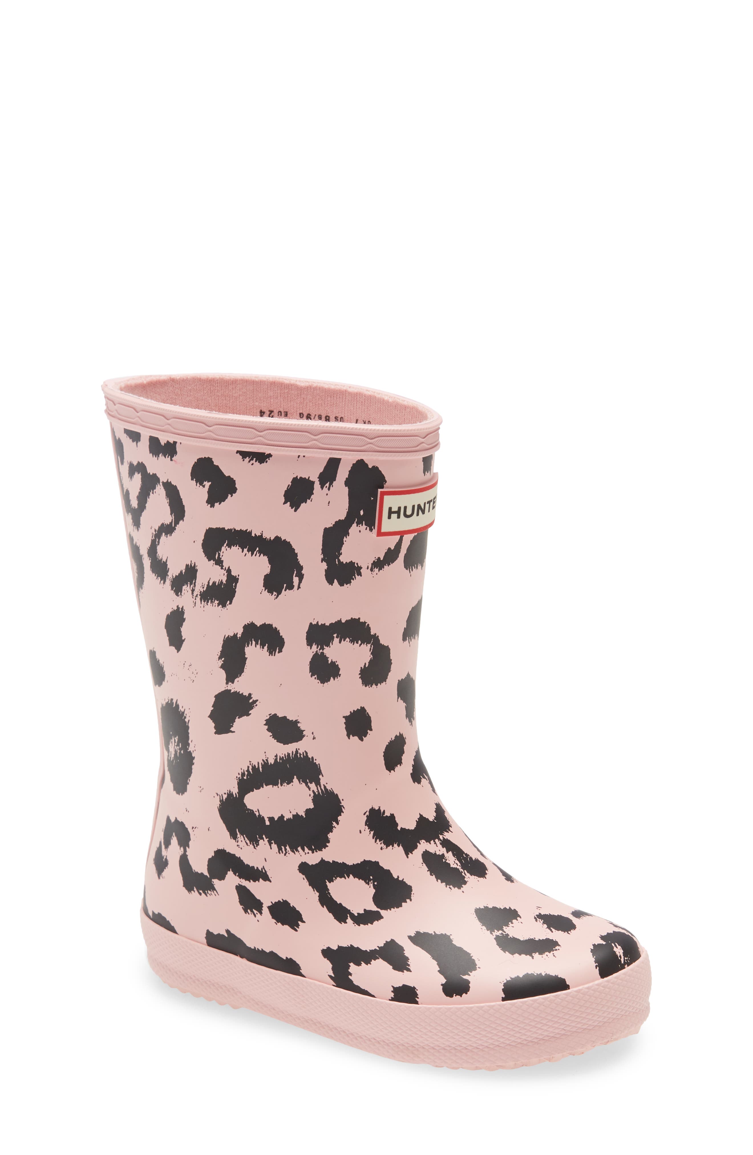 Original Leopard Waterproof Rain Boot, Main, color, MIST PINK