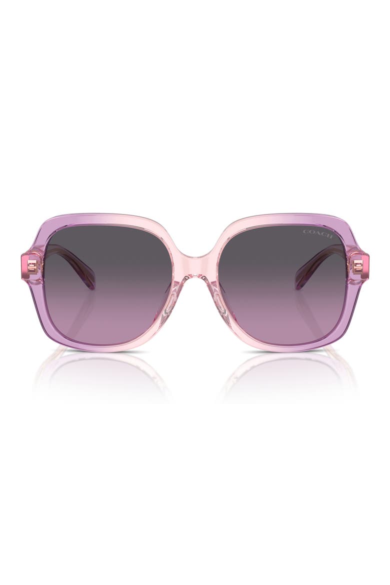 54mm Square Gradient Sunglasses, Alternate, color, PINK GRADIENT