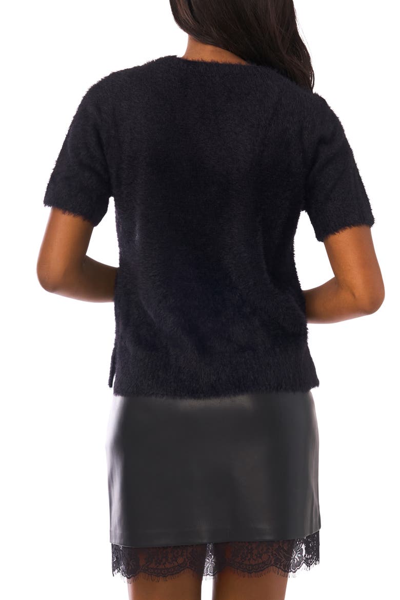 Short Sleeve Sweater, Alternate, color, RICH BLACK