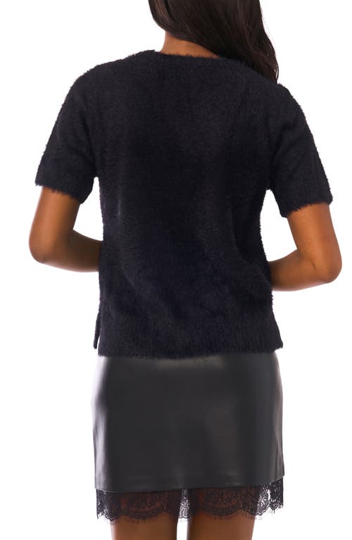 Vince Camuto Short Sleeve Sweater In Black