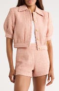 L'AGENCE Cove Tweed Elbow Sleeve Crop Jacket