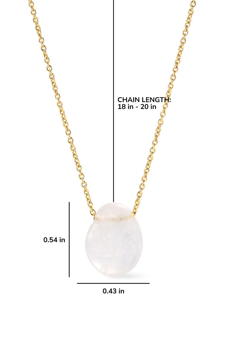 Pebble Mini Pendant Necklace, Alternate, color, GOLD / CLEAR