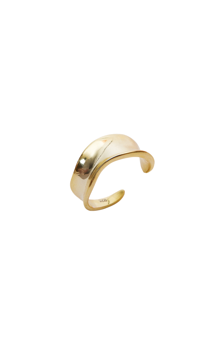 Spero London Large Contour Stack Sterling Silver Ring, Main, color, Gold