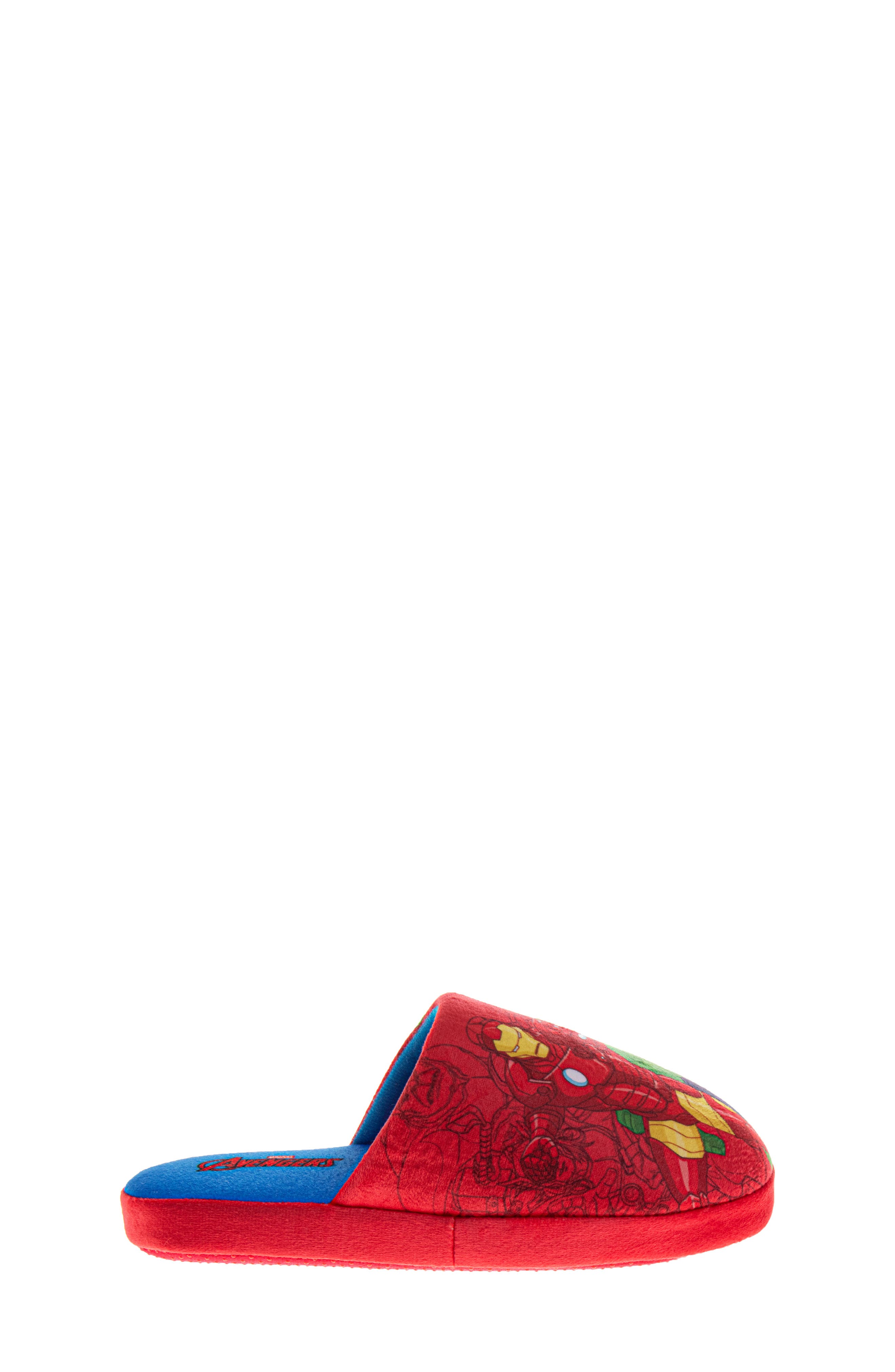 x Marvel Kids' Avengers Slipper, Alternate, color, RED/BLUE