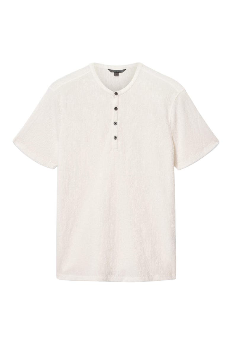Egon Texture Knit Short Sleeve Henley, Alternate, color, WHITE