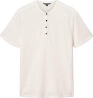 John Varvatos Egon Texture Knit Short Sleeve Henley