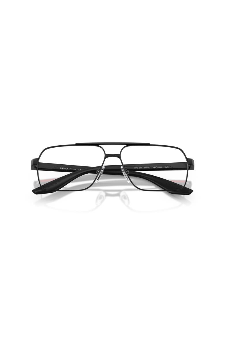 57mm Rectangle optical glasses, Alternate, color, Black