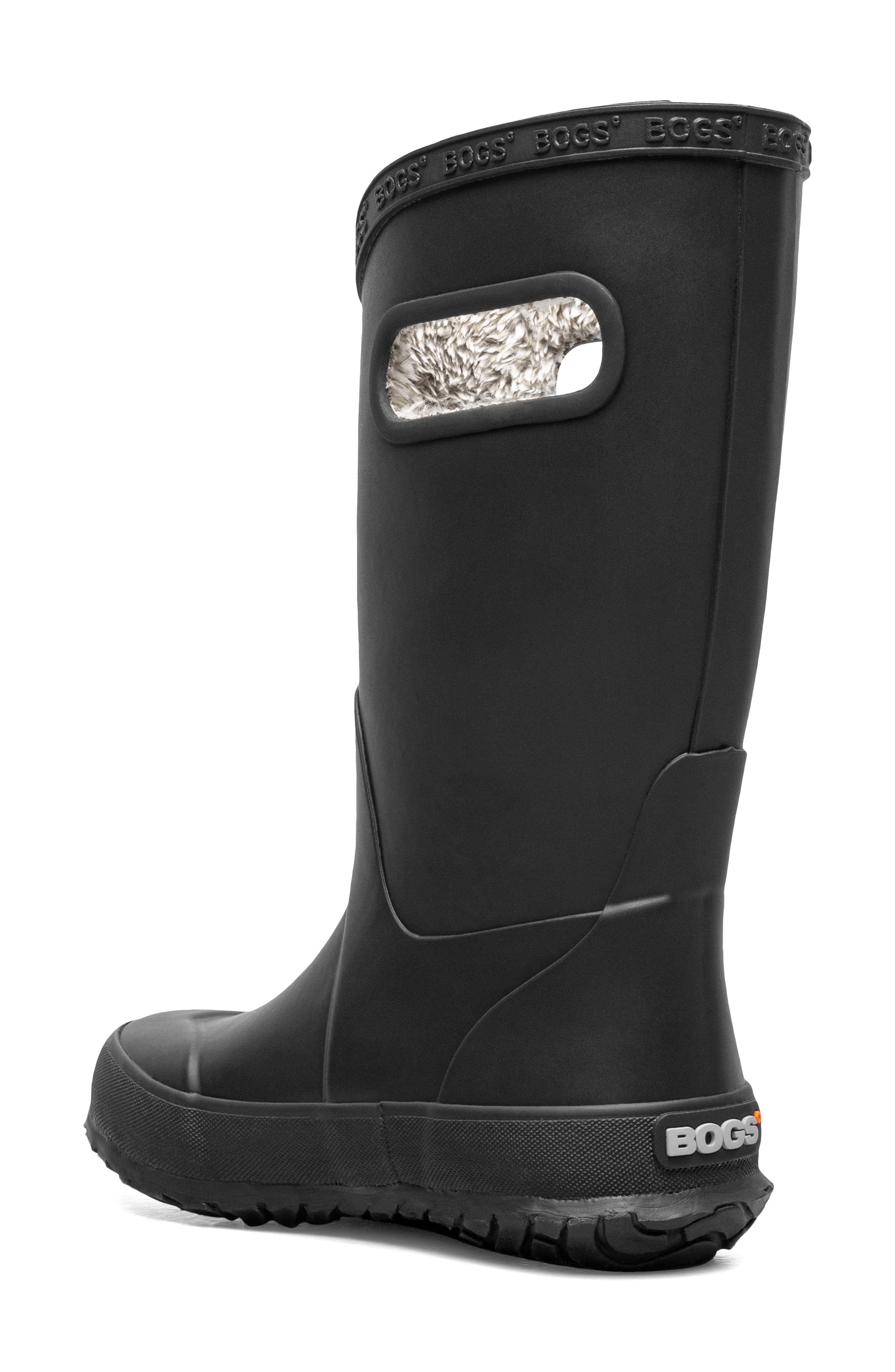 Bogs Plush Insulated Waterproof Rain Boot, Alternate, color, Black