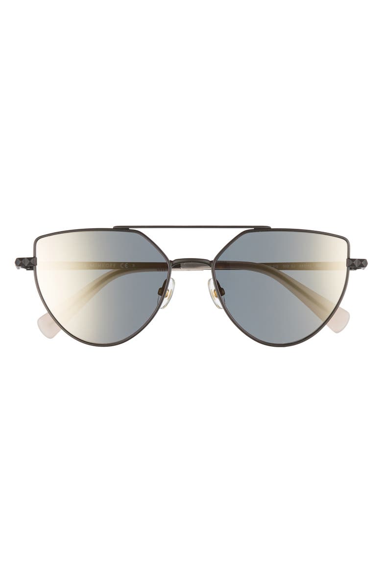 Stevie2 55mm Aviator Sunglasses, Alternate, color, MATTE BLACK