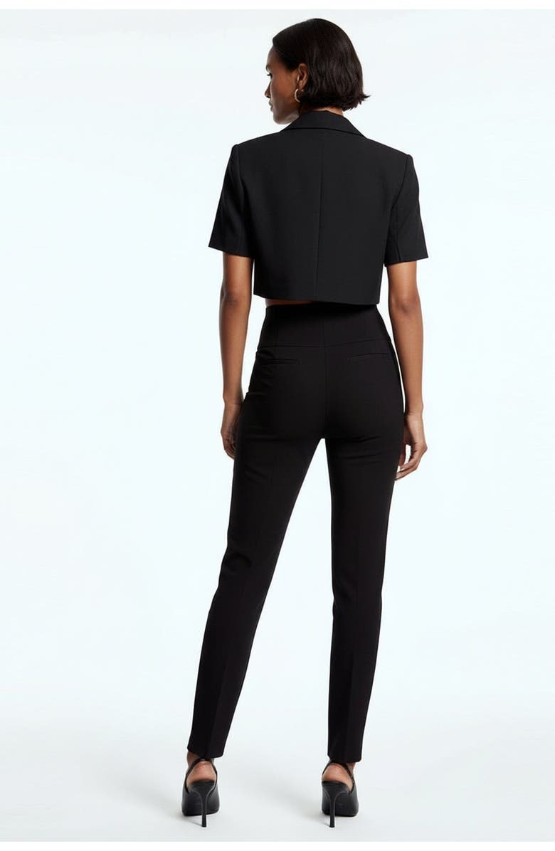 Exquise Dallas Cropped Blazer, Alternate, color, Black