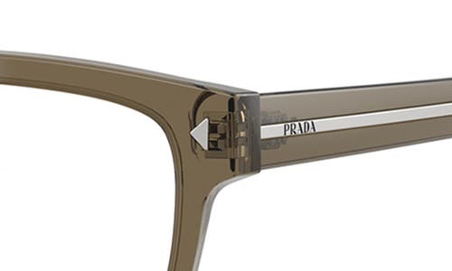 Prada 53mm Rectangular Optical Glasses In Transparent