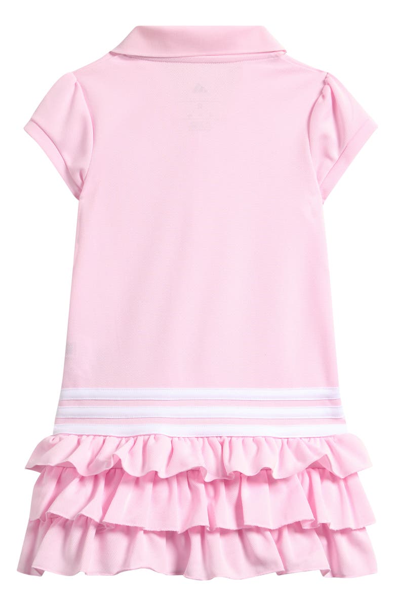 adidas Kids' Polo Ruffle Dress, Alternate, color, Clear Pink