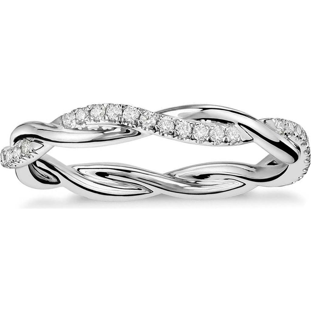 Bliss Diamond 1/3 Ct Diamond Eternity Petite Twist Vine Eternity Wedding Ring 10k Gold In Gold