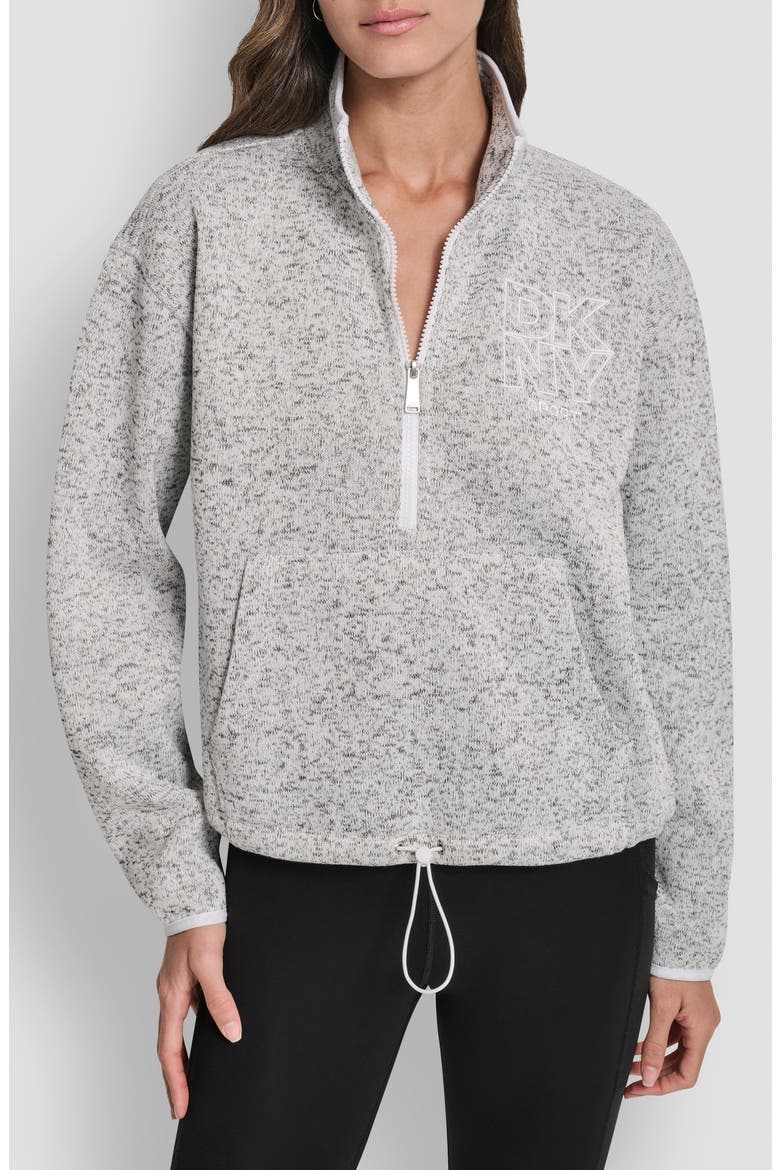 Half Zip Sweatshirt, Main, color, OPTIC HEATHER