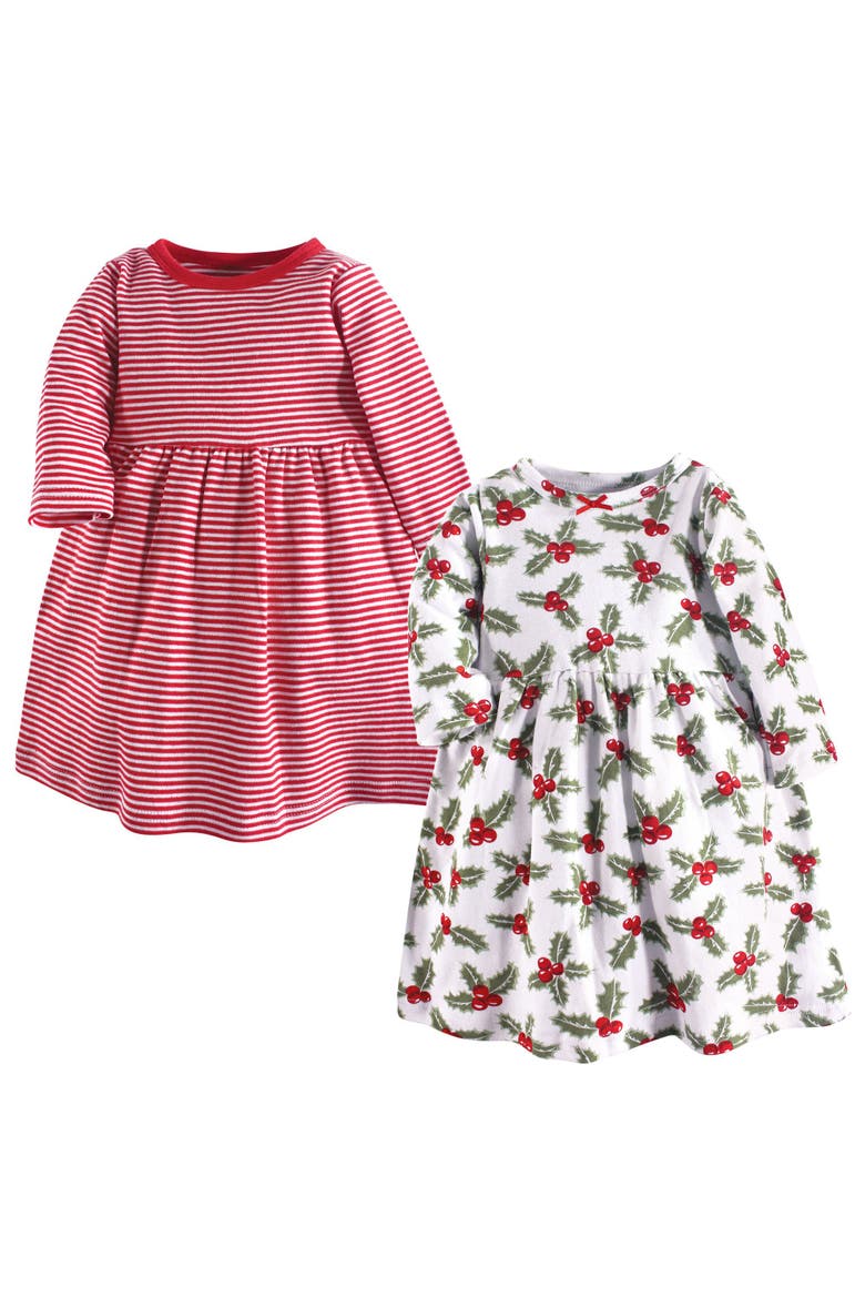 Twin Pack Long-Sleeve Dress Bundle, Main, color, Holly