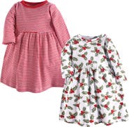 Hudson Baby Twin Pack Long-Sleeve Dress Bundle