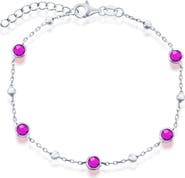 SIMONA Sterling Silver & CZ Bracelet