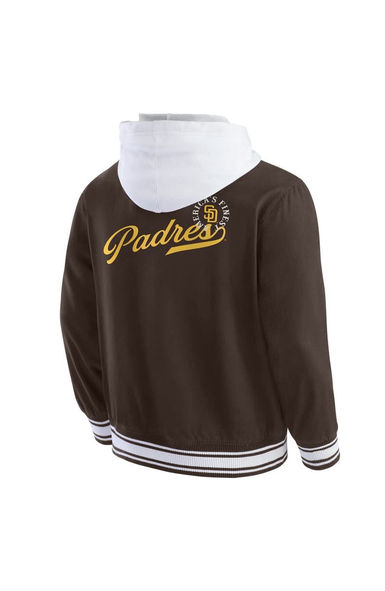 Darius Rucker Collection by Fanatics Men's Darius Rucker Collection by Fanatics Brown San Diego Padres Full-Snap Hooded Jacket, Alternate, color, Brown