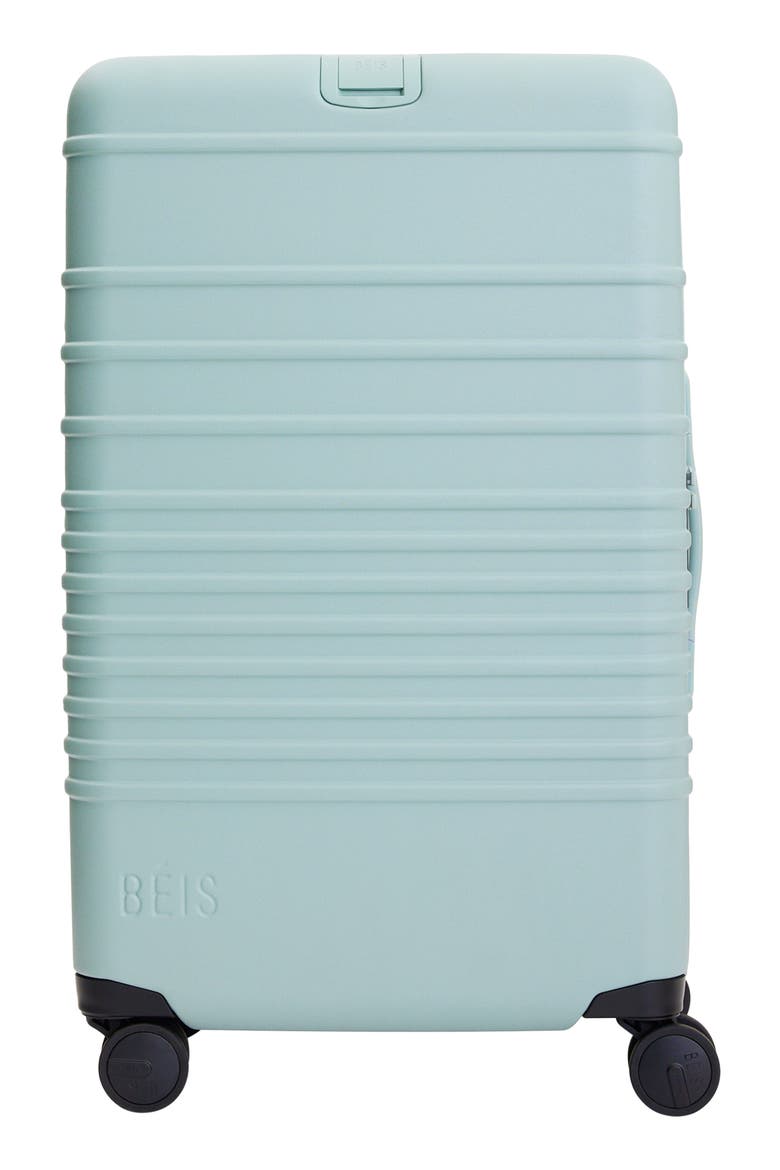 The Large Check-In Roller Suitcase, Main, color, TEAL