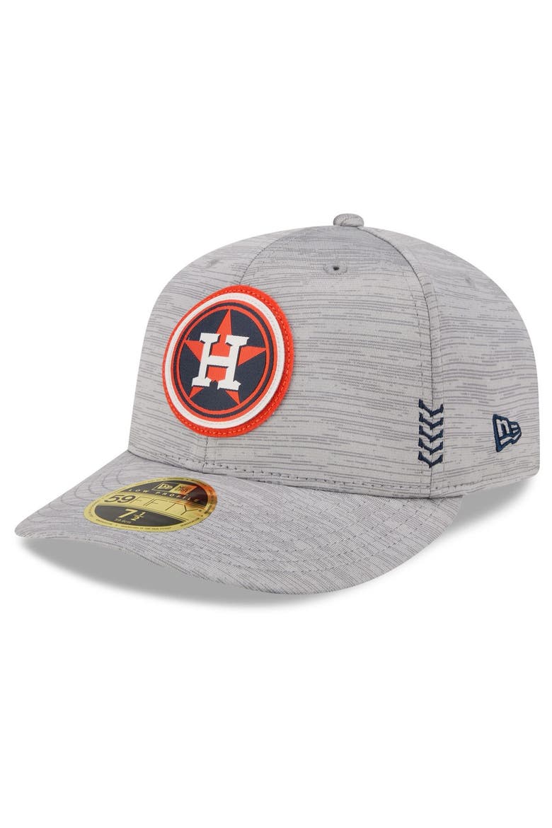 Men's New Era  Gray Houston Astros 2024 Clubhouse Low Profile 59FIFTY Fitted Hat, Main, color, Heather Gray