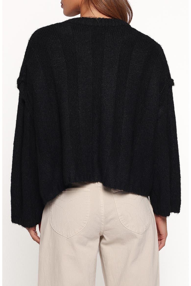 Mayven Boxy Wide Rib Sweater, Alternate, color, BLACK