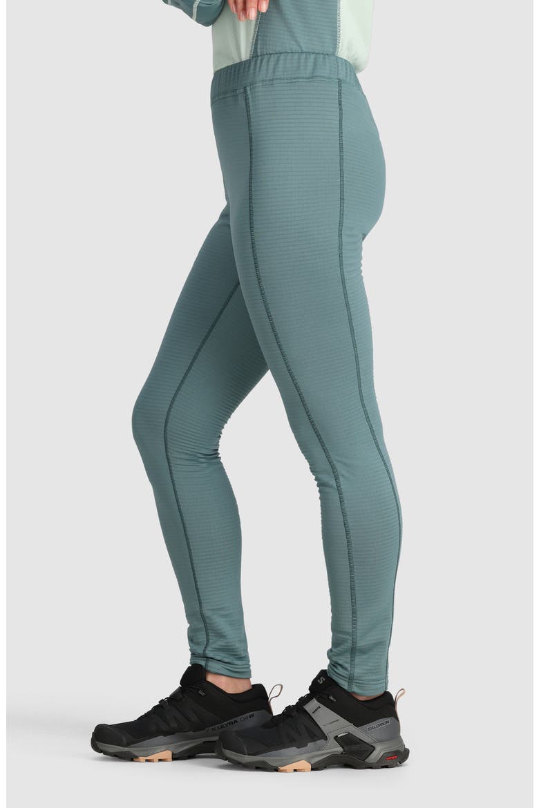 Vigor Grid Fleece Leggings, Alternate, color, NEPTUNE