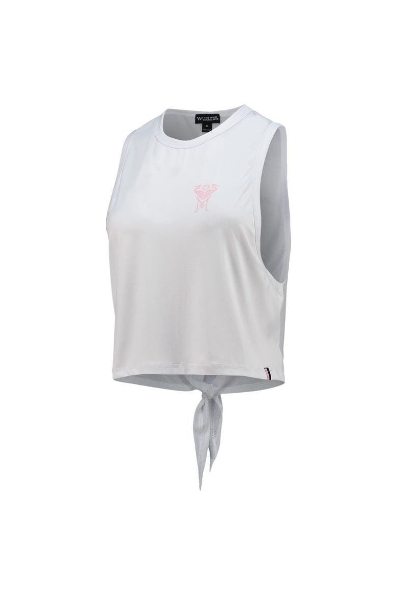 Women's The Wild Collective White Inter Miami CF Twist Back Tank Top, Alternate, color, White