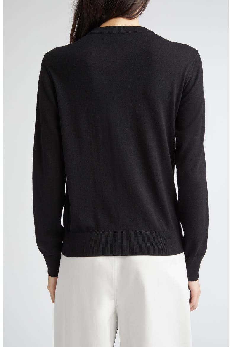 Bea Zip Virgin Wool Sweater, Alternate, color, BLACK