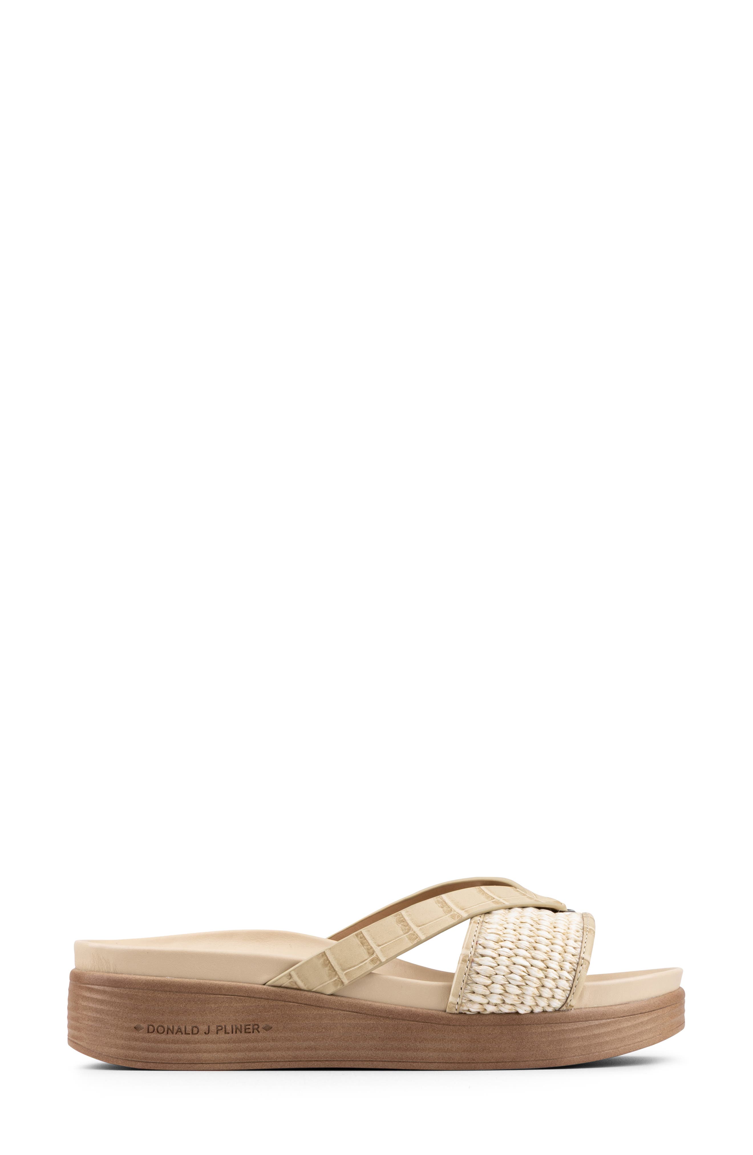 Donald Pliner Farrahst Platform Wedge Sandal, Alternate, color, Almond
