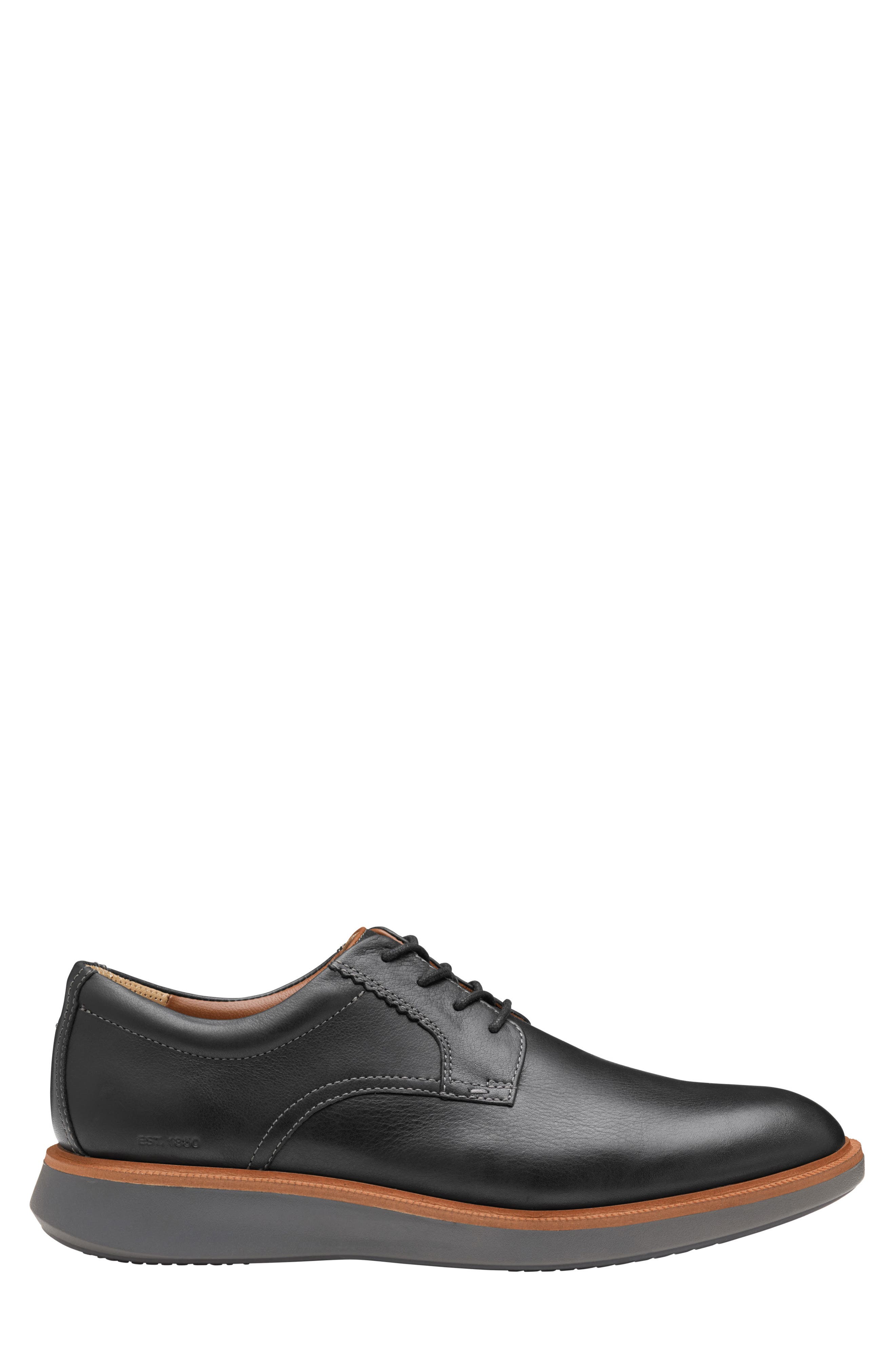 Parker Waterproof Plain Toe Derby, Alternate, color, BLACK/ BROWN WATERPROOF FG