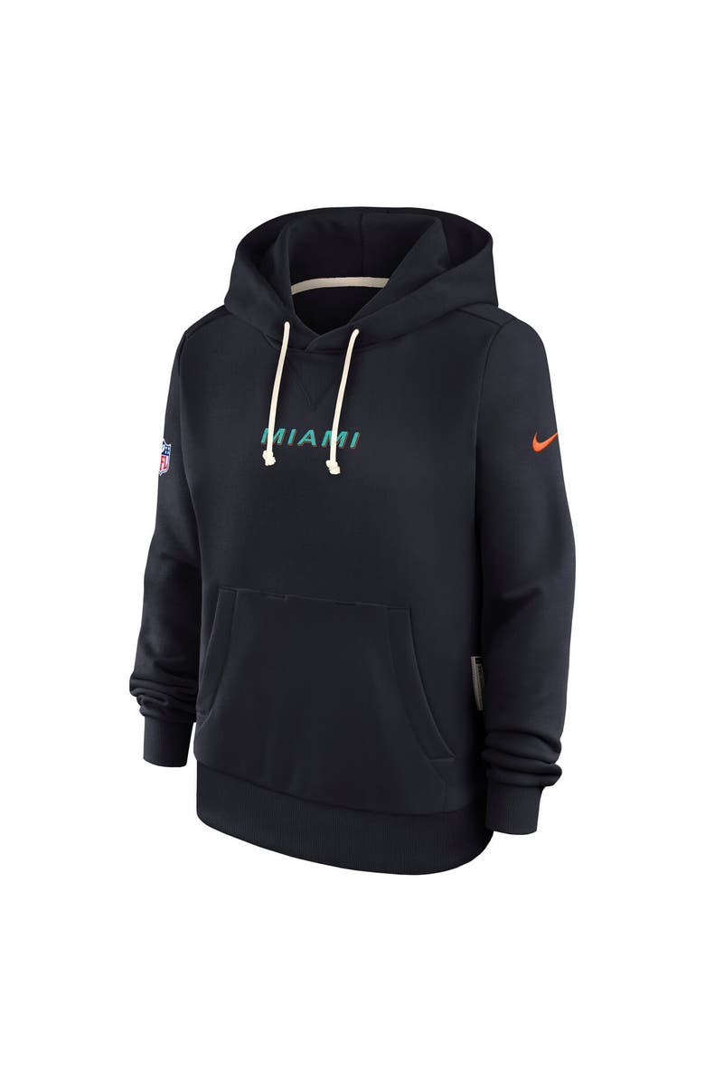 Nike Women's Nike Pitch Blue Miami Dolphins 2025 Rivalries Collection Standard Issue Sideline Dri-FIT Hoodie, Alternate, color, Navy