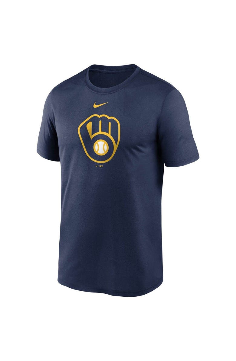 Nike Men's Nike Navy Milwaukee Brewers Large Logo Legend Performance T-Shirt, Alternate, color,