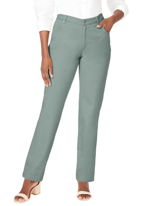 Classic Cotton Denim Straight-Leg Jean (Plus) (& Available)