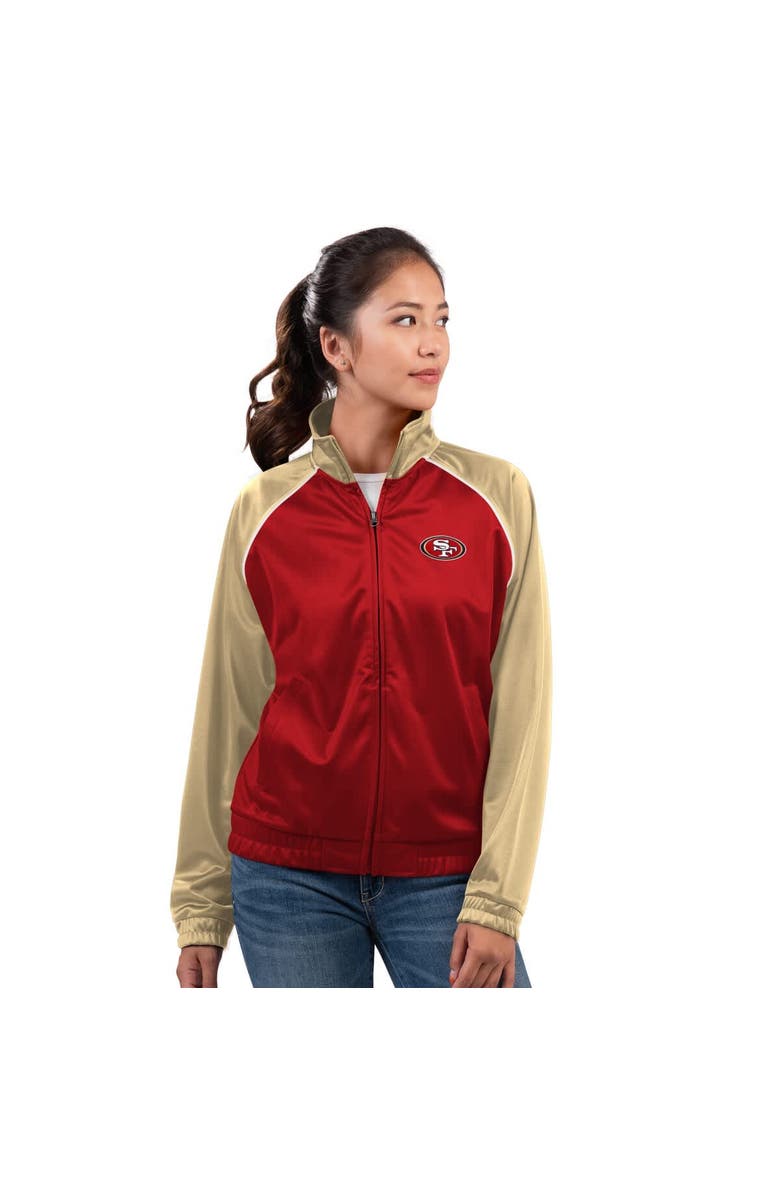 G-III 4HER BY CARL BANKS Women's G-III 4Her by Carl Banks Scarlet San Francisco 49ers Replay Full-Zip Track Jacket, Main, color, Scarlet