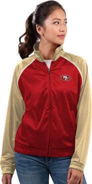 G-III 4HER BY CARL BANKS Women's G-III 4Her by Carl Banks Scarlet San Francisco 49ers Replay Full-Zip Track Jacket