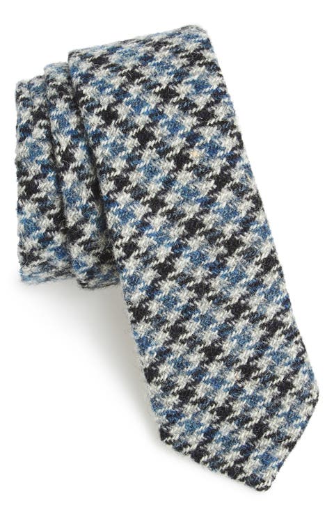 Houndstooth Wool Tie