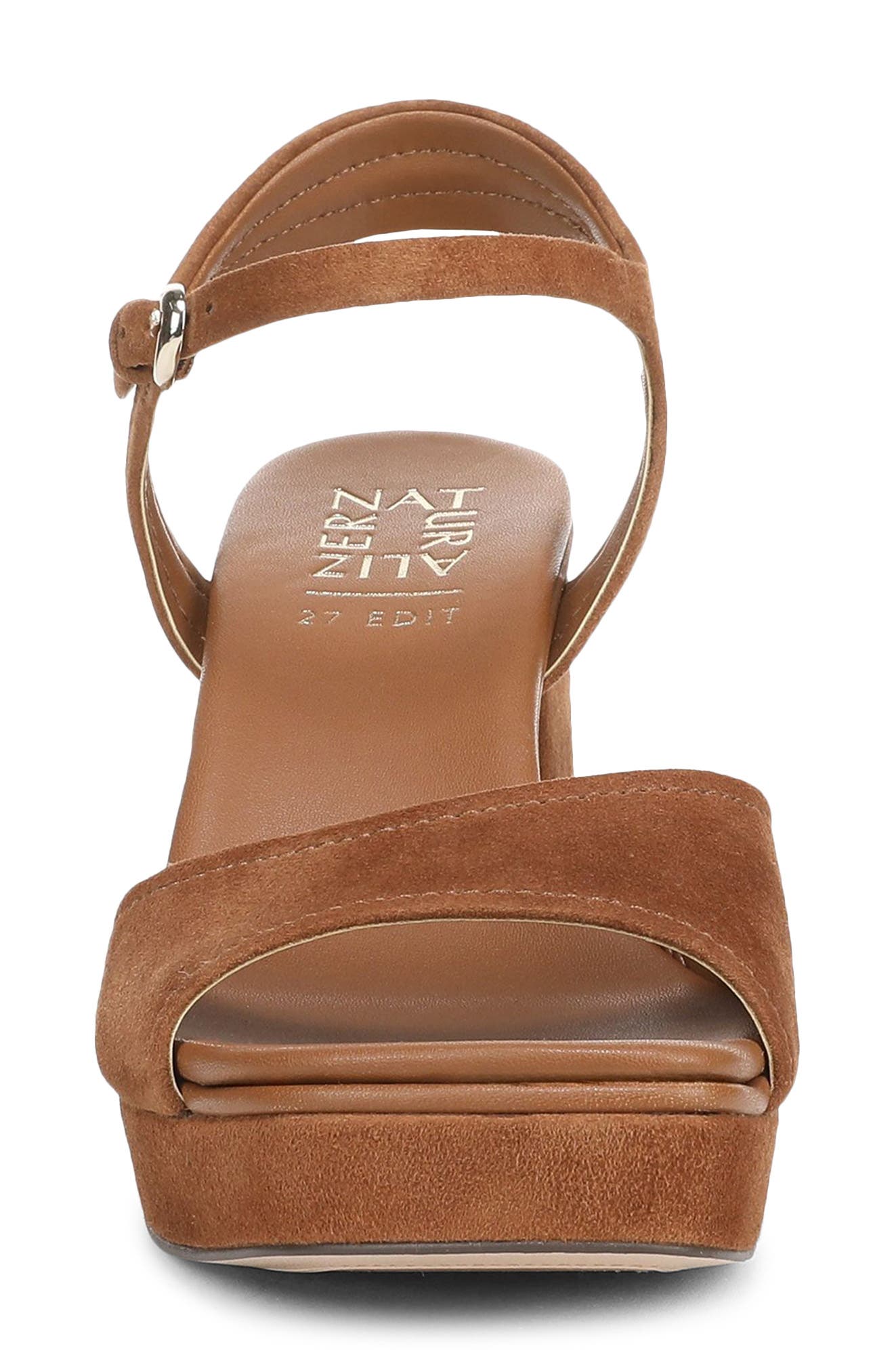 Paige Ankle Strap Platform Sandal, Alternate, color, DARK CHESTNUT