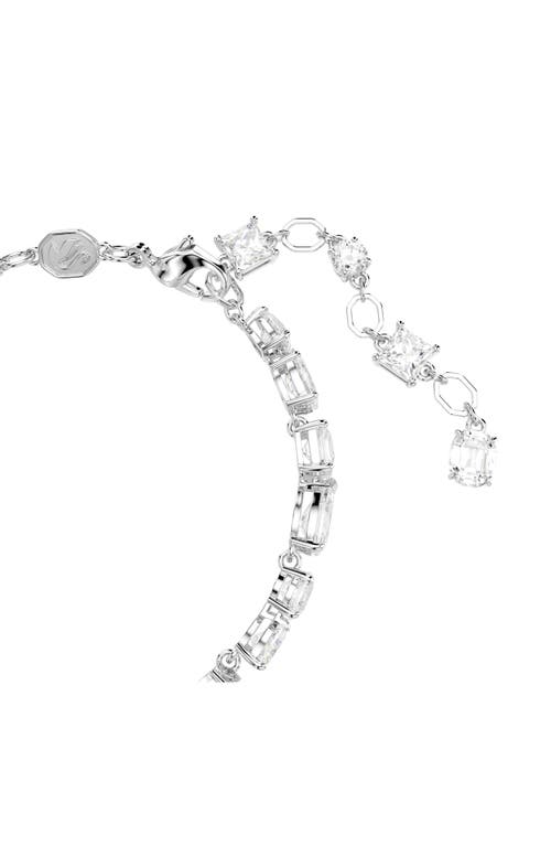 Swarovski Mesmera Mixed Cuts Rhodium Plated Bracelet In Metallic
