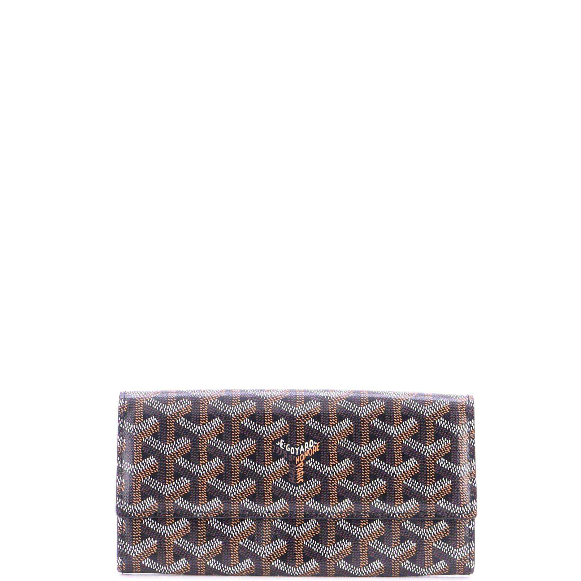 Varenne Wallet Coated Canvas Long, Main, color, Black