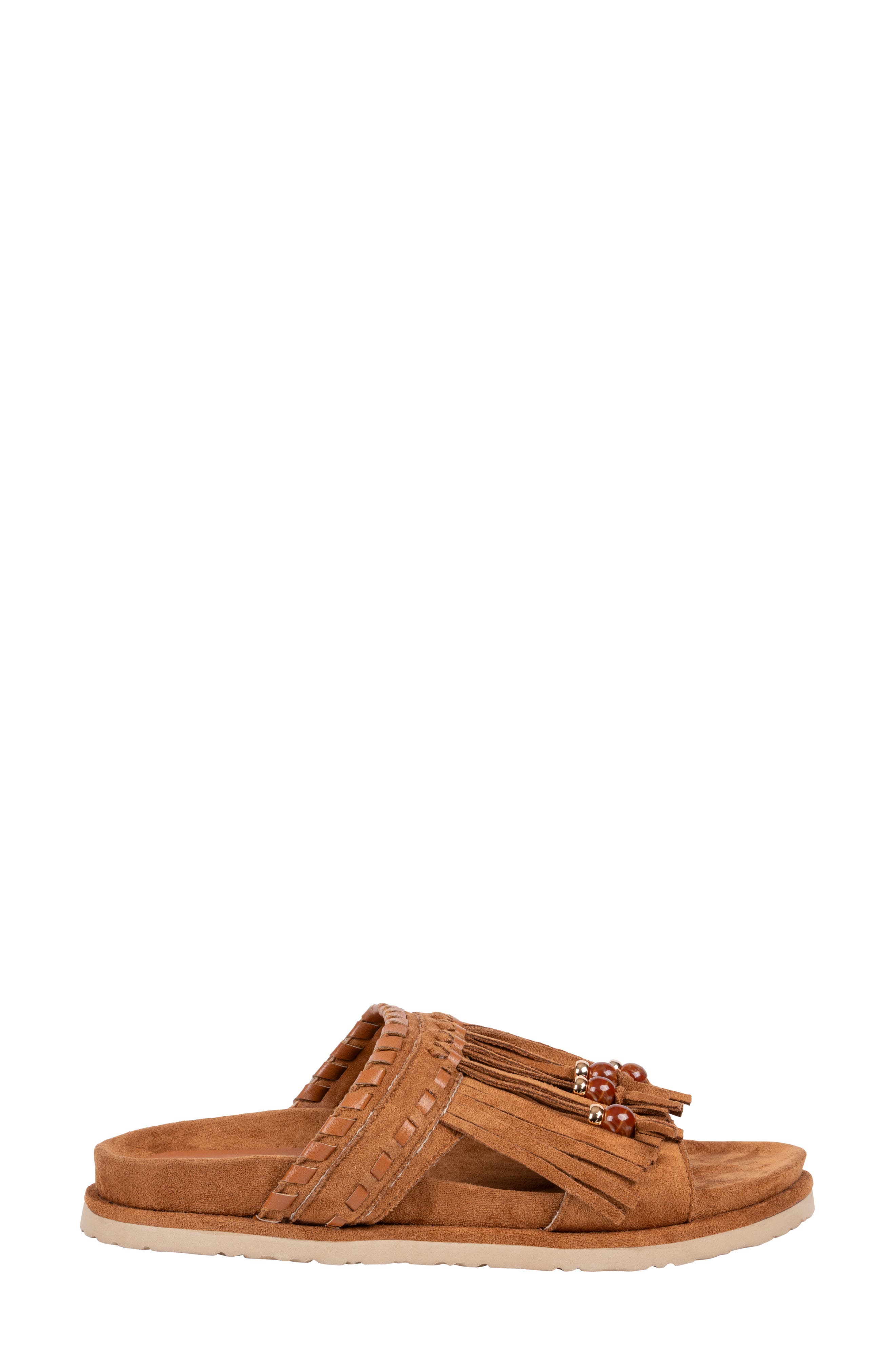 Catori Tassel Slide Sandal, Alternate, color, TAN