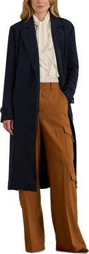 Lauren Ralph Lauren Double-Faced Georgette Wrap Coat